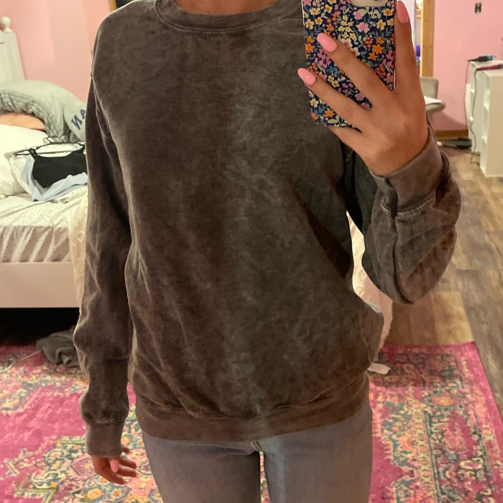 Dark gray crew neck